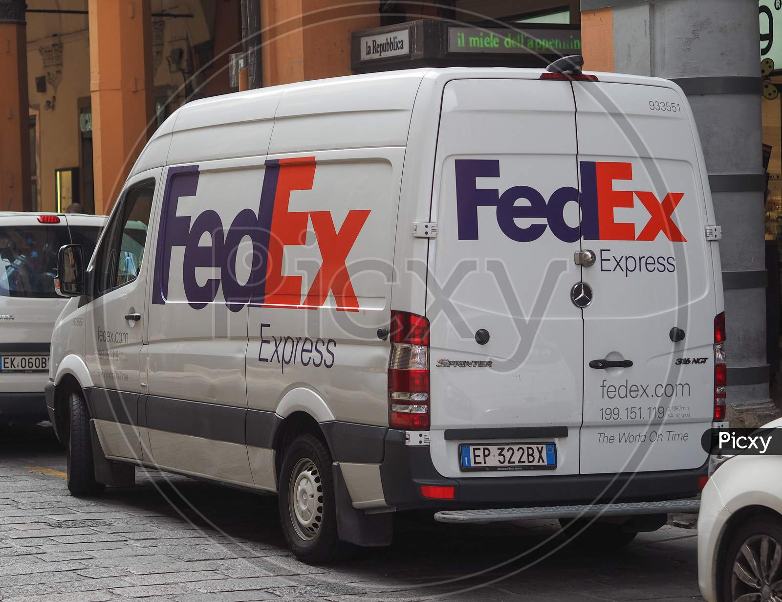 Bologna, Italy - Circa September 2017: Fedex Express Courier Delivery Van