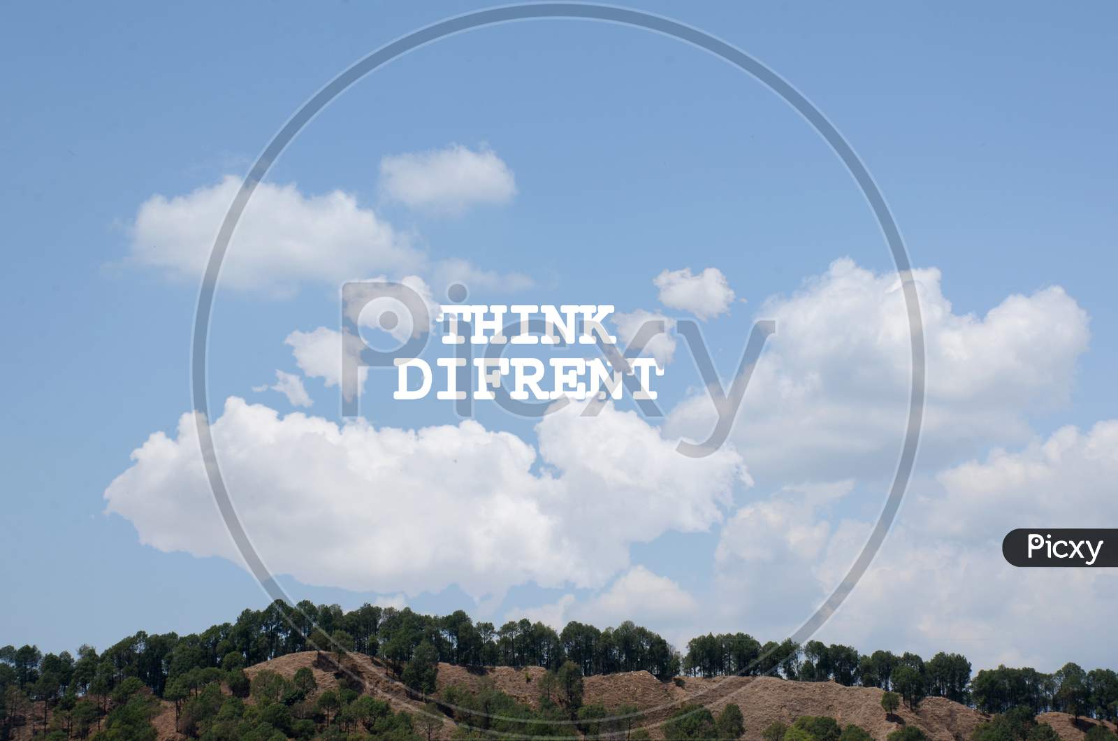 Think Different ,In The Mental Health Awareness Concept On The Cloud Sky Background.