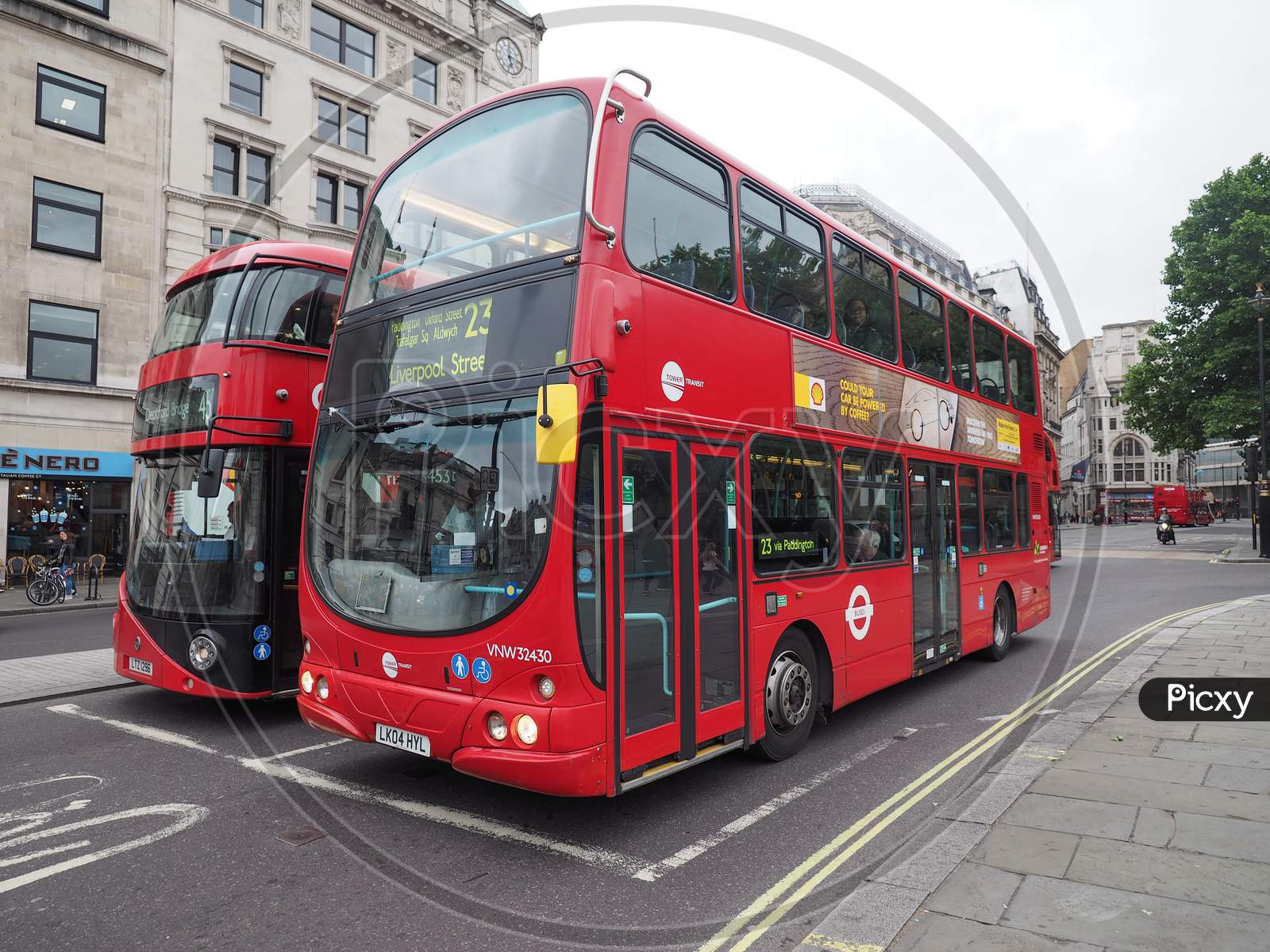 London, Uk - Circa June 2017: Red Double Decker Bus Public Transport