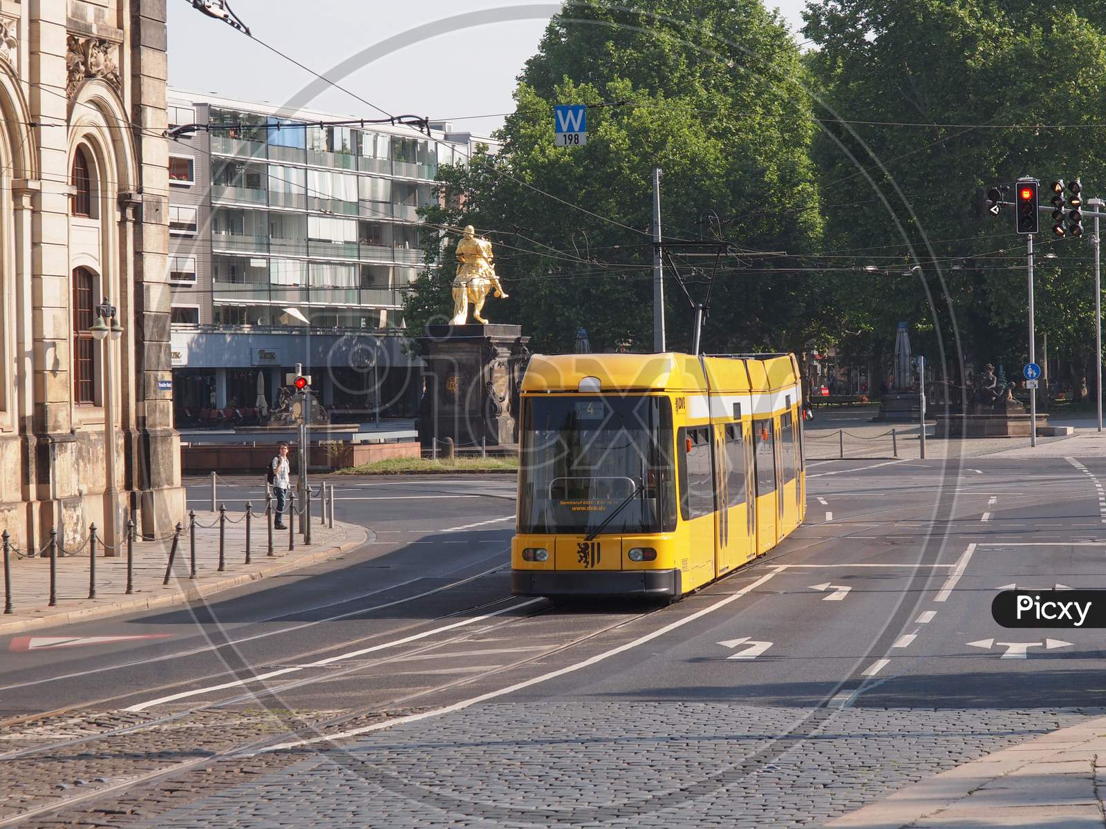 Dresden, Germany - June 11, 2014: Trams Are The Main Public Transport In Dresden