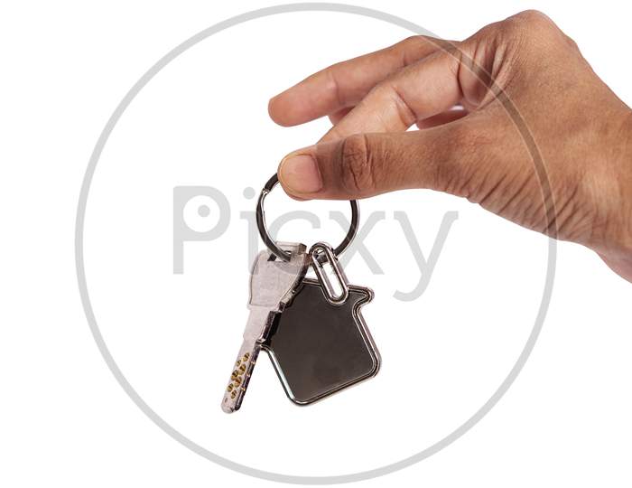 Keychain Of House In A Hand