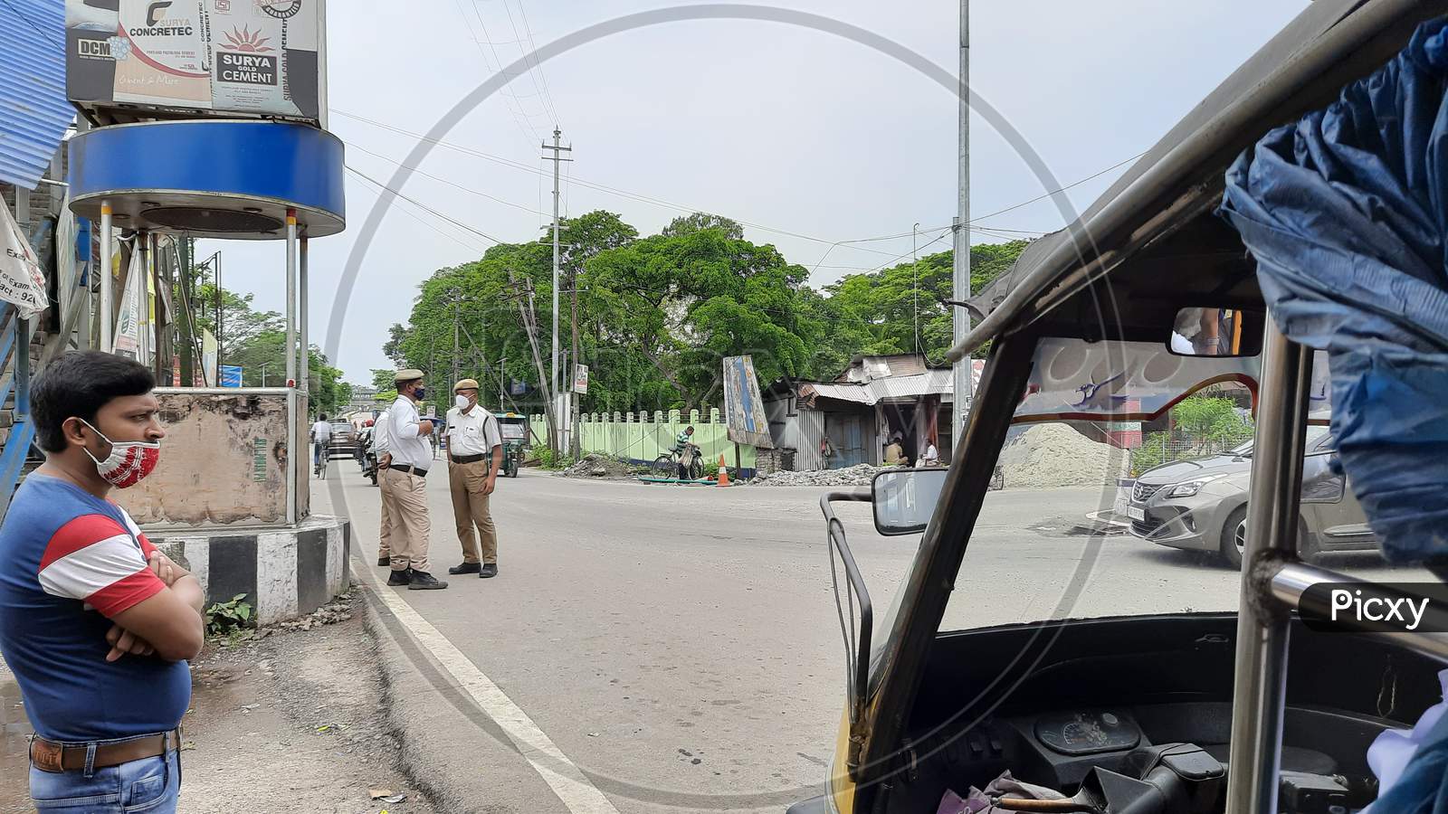 Traffic Police Talking with each other