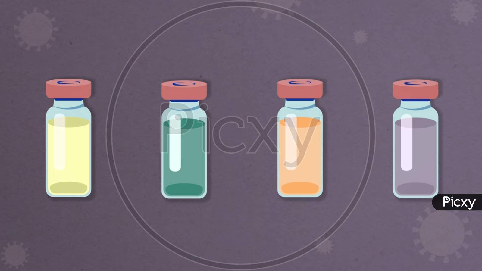 vaccine bottles illustration