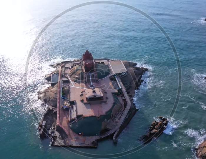 Temple between sea  in south India