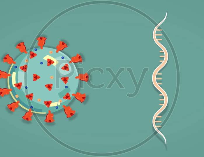 Covid 19 DNA illustration