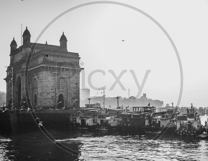 The Gateway Of India Is An Arch-Monument Built In The Early Twentieth Century In The City Of Mumbai, The Most Visited Tourist Place.