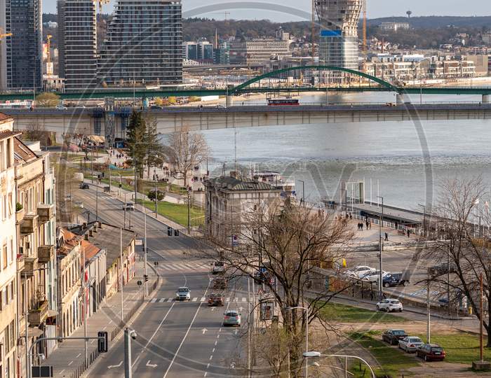 Sava River And The Belgrade Waterfront Urban Complex In Belgrade, Serbia