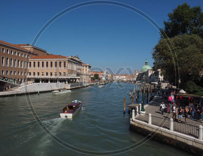 Venice, Italy - Circa September 2016: The Canal Grande (Meaning Grand Canal)