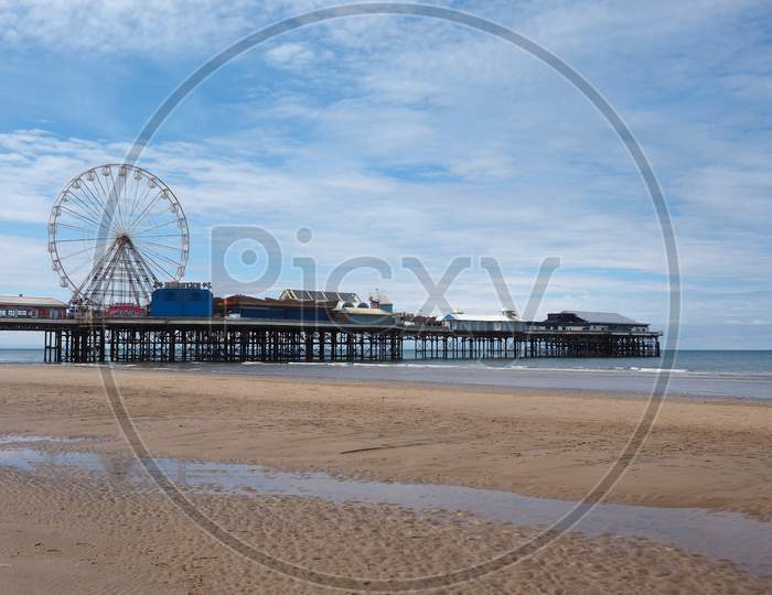 Blackpool, Uk - Circa June 2016: Blackpool Pleasure Beach Resort Amusement Park On The Fylde Coast In Lancashire