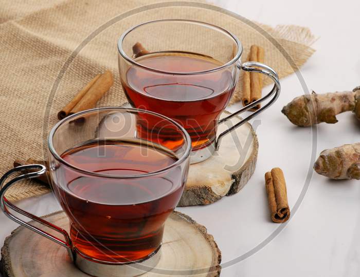 Healthy Detox Tea With Cinnamon And Turmeric For Immunity
