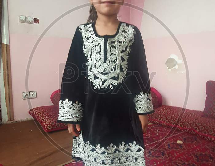 Afghan letel girl At Culturic dress