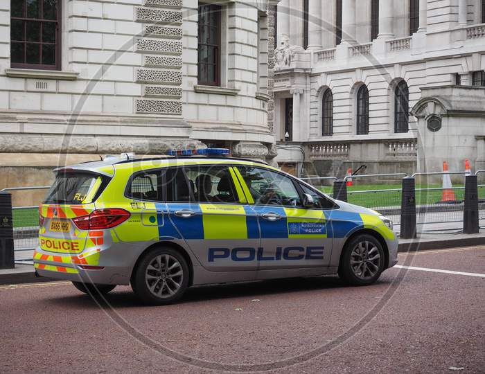 London, Uk - Circa June 2017: Metropolitan Police Car
