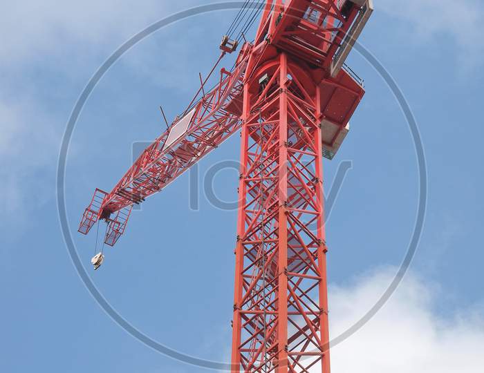 Crane In Building Site