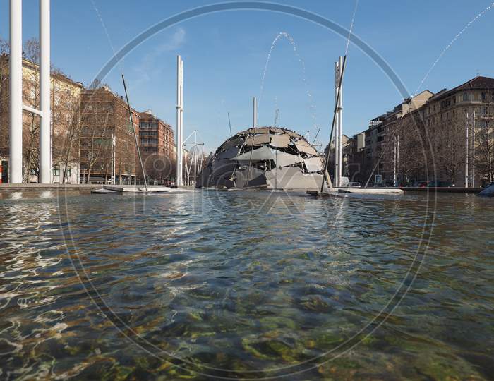 Turin, Italy - Circa March 2017: The Igloo Fountain Designed By Mario Merz