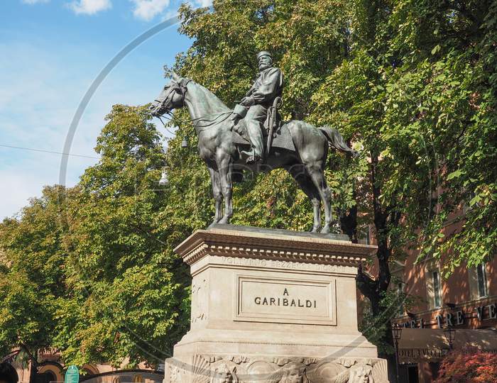 Bologna, Italy - Circa September 2017: Giuseppe Garibaldi Equestrian Statue