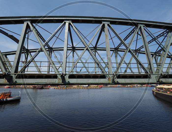 Luebeck, Germany - Circa May 2017: The Burgtor Bruecke Bridge