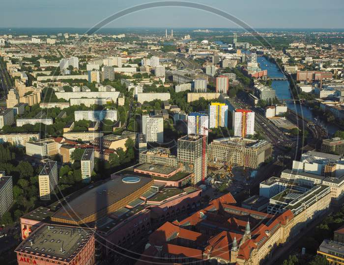 Berlin, Germany - Circa June 2019: Aerial View Of The City