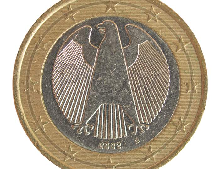 One Euro Coin Isolated