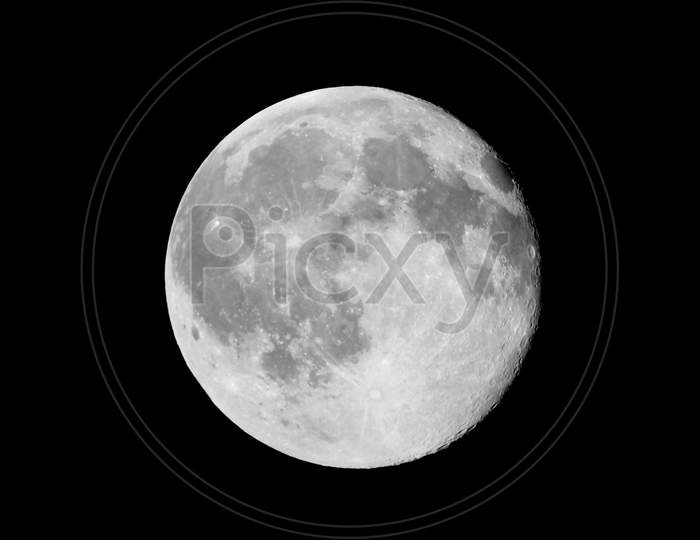 Full Moon Seen With Telescope