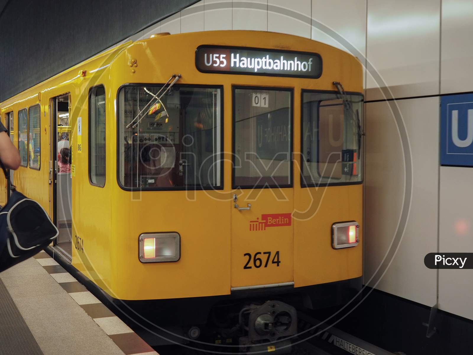 Berlin, Germany - Circa June 2016: Hauptbahnhof (Meaning Central Station) Subway Station