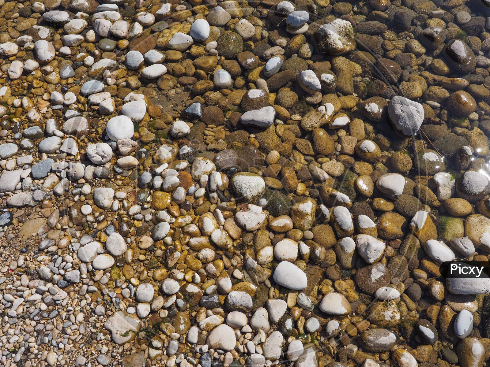 Cobble In Water Background