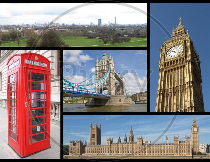 London Landmarks Collage