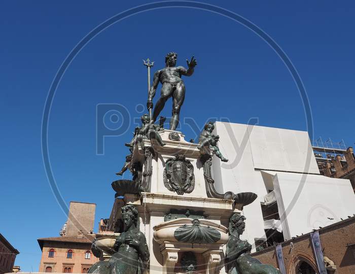 Bologna, Italy - Circa September 2018: Fontana Del Nettuno (Meaning Neptun Fountain)