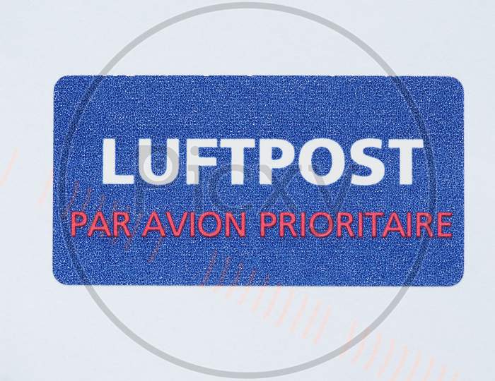 Airmail Luftpost Label
