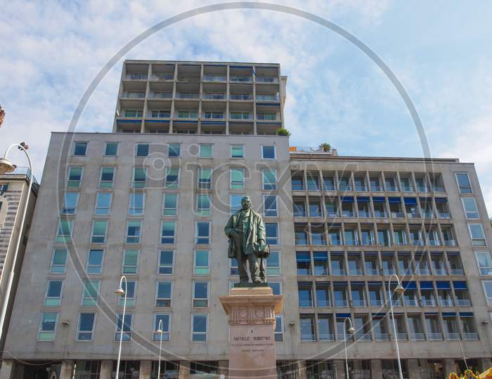 Raffaele Rubattino Statue In Genoa
