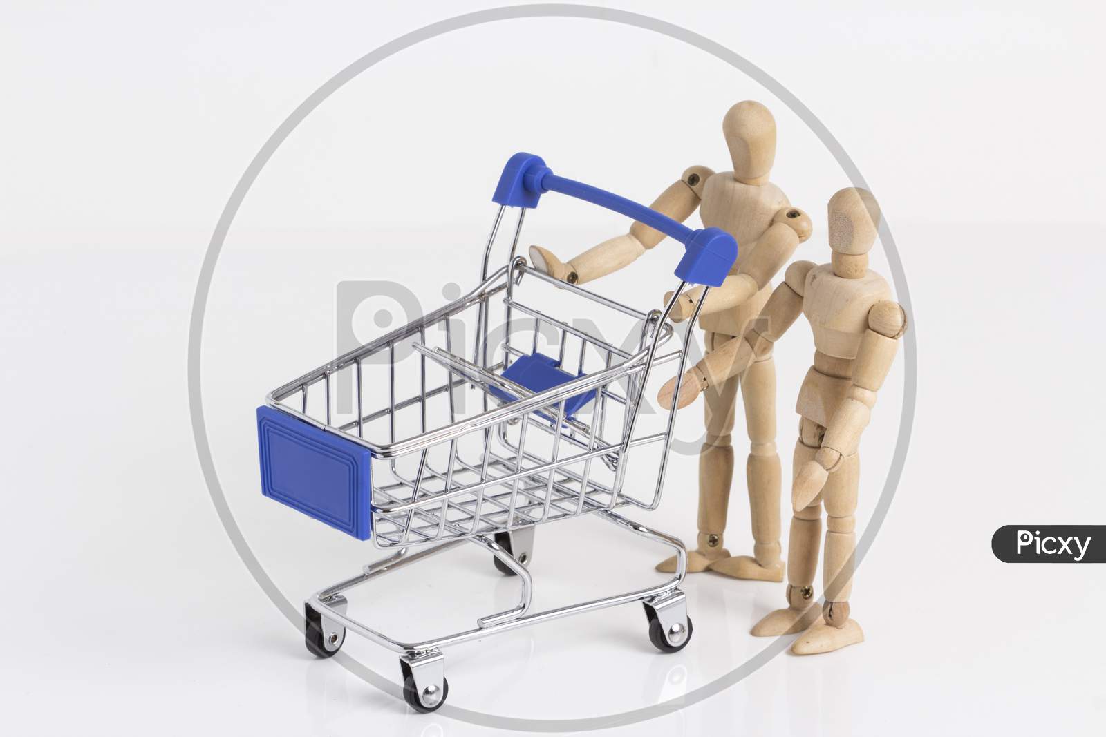 Shopping Cart Basket With Mannequin