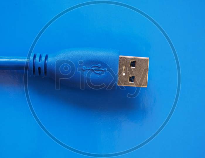 Usb Plug Over Blue