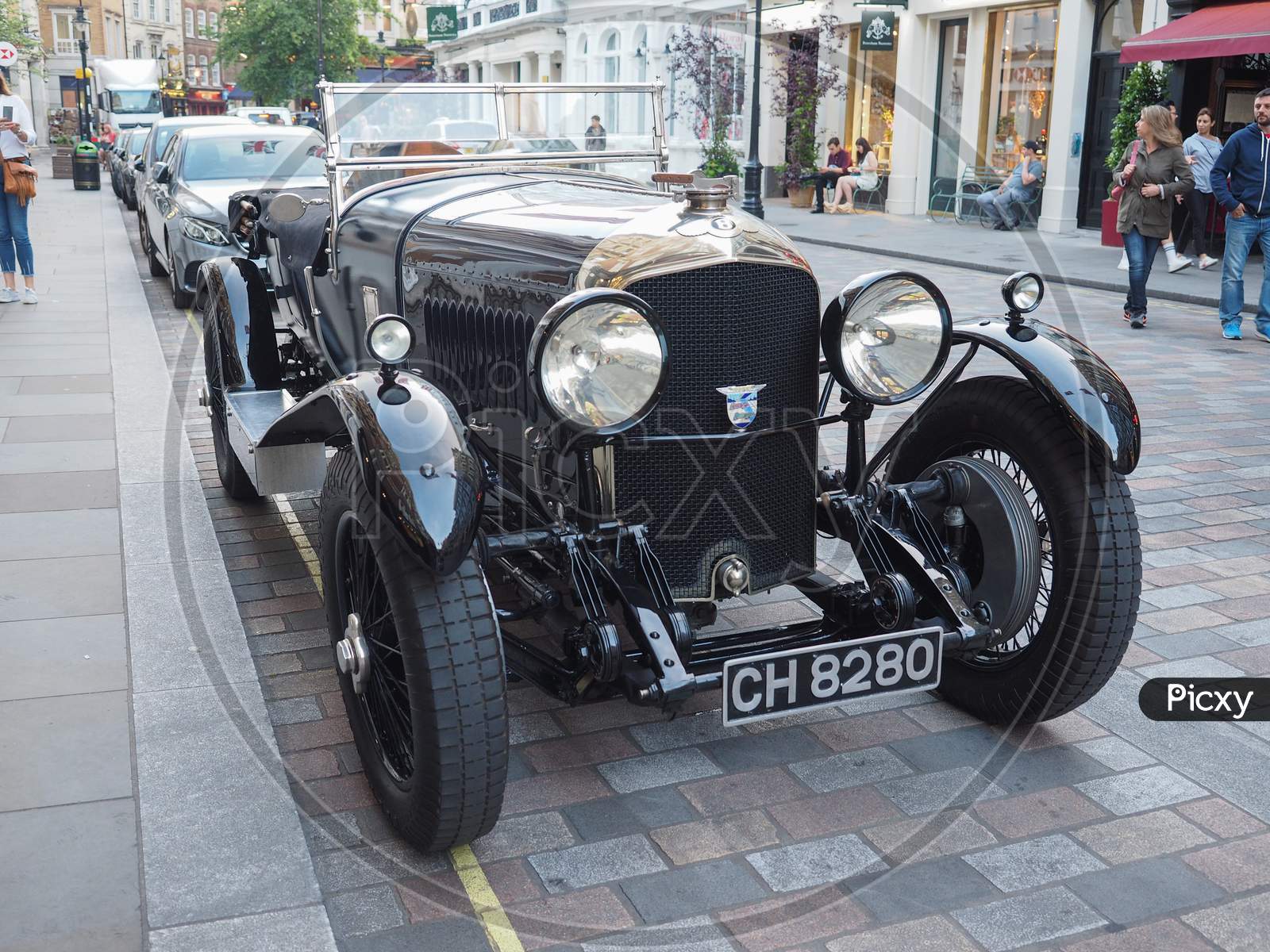 London, Uk - Circa June 2018: 1929 Bentley 4 1/2 Litre Vintage Car In Covent Garden