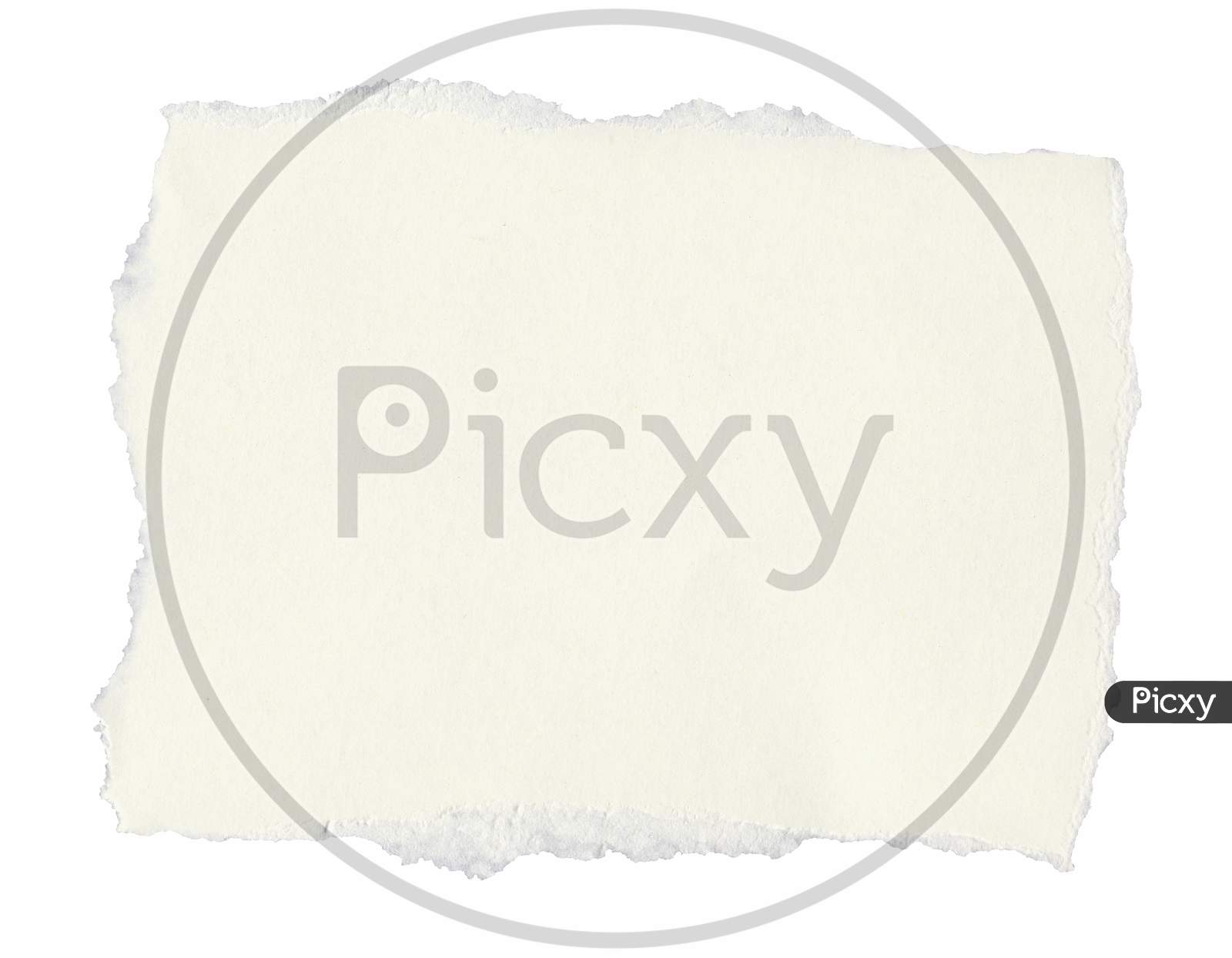 Blank Tag Label Parchment Isolated Over White