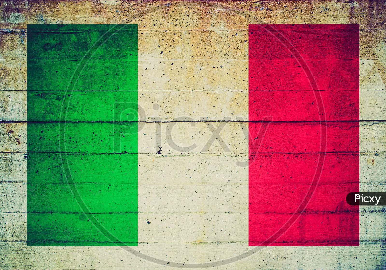 Retro Look Italian Flag