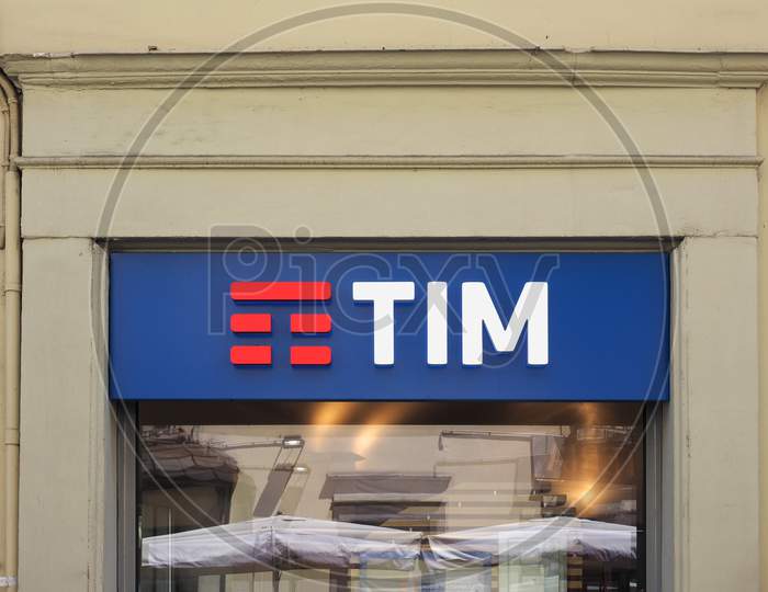 Turin, Italy - Circa May 2019: Tim Italian Telecom Sign