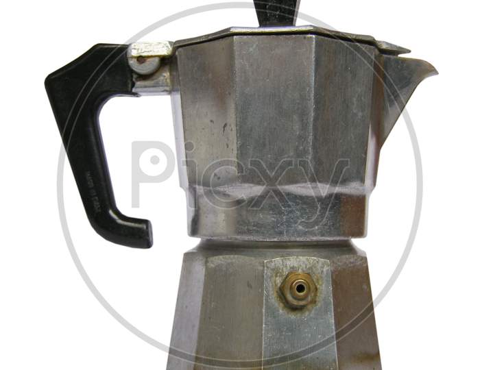 Coffee Percolator Isolated Over White