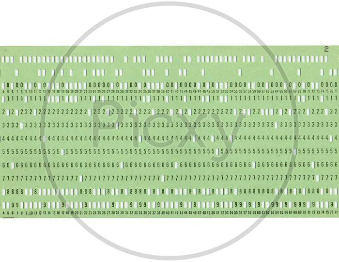 Punched Card Isolated