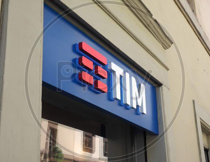 Turin, Italy - Circa May 2019: Tim Italian Telecom Sign
