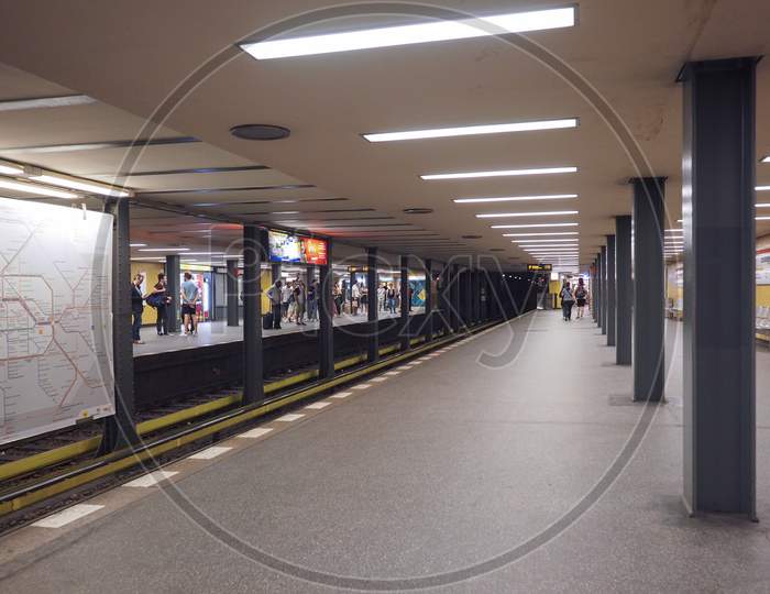 Berlin, Germany - Circa June 2019: U Zoologischer Garten Subway Station