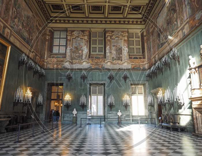 Turin, Italy - Circa October 2018: Palazzo Reale (Meaning Royal Palace) Interior