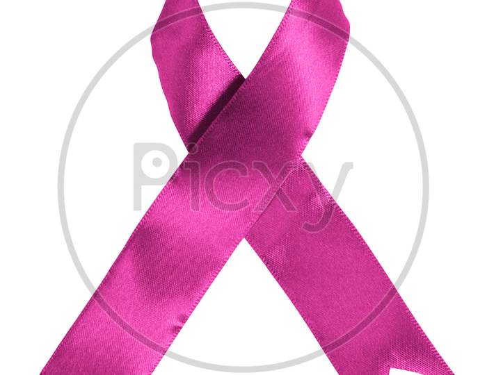 Pink Colored Breast Cancer Awareness Ribbon