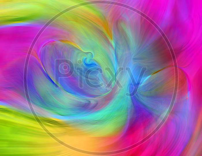 Abstract Vibrant Colored Wave Background