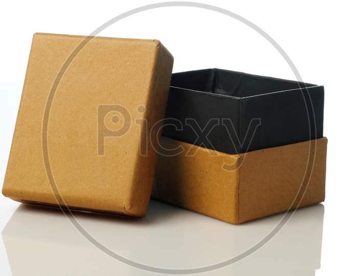 Recycled Brown Card Board Box For Mockup
