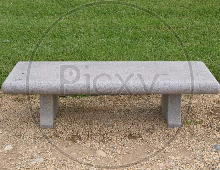 Stone Bench In Park