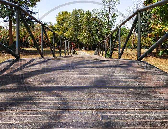 A small bridge in a park