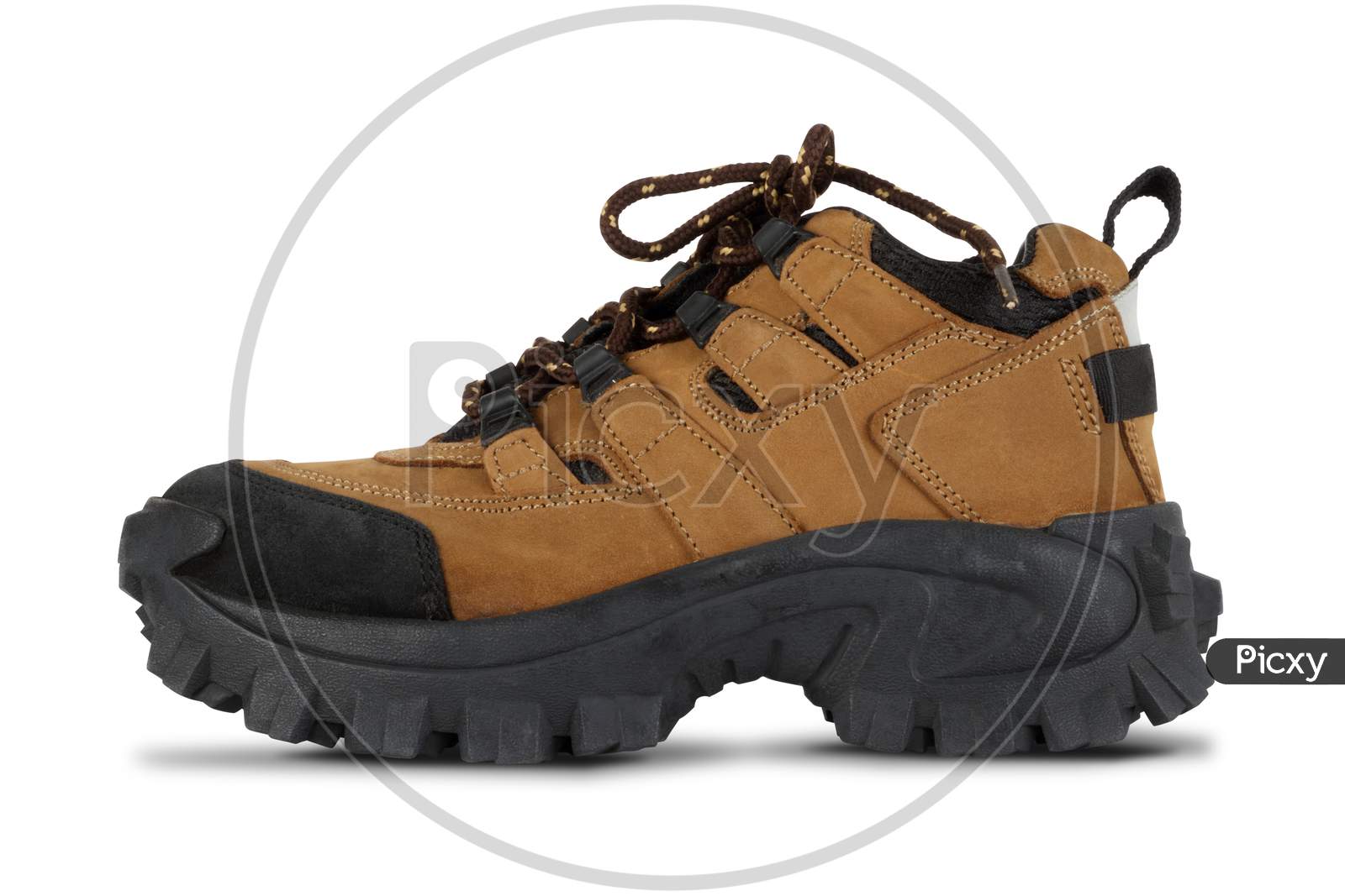 Tough Hiking Shoes Isolated On White Background