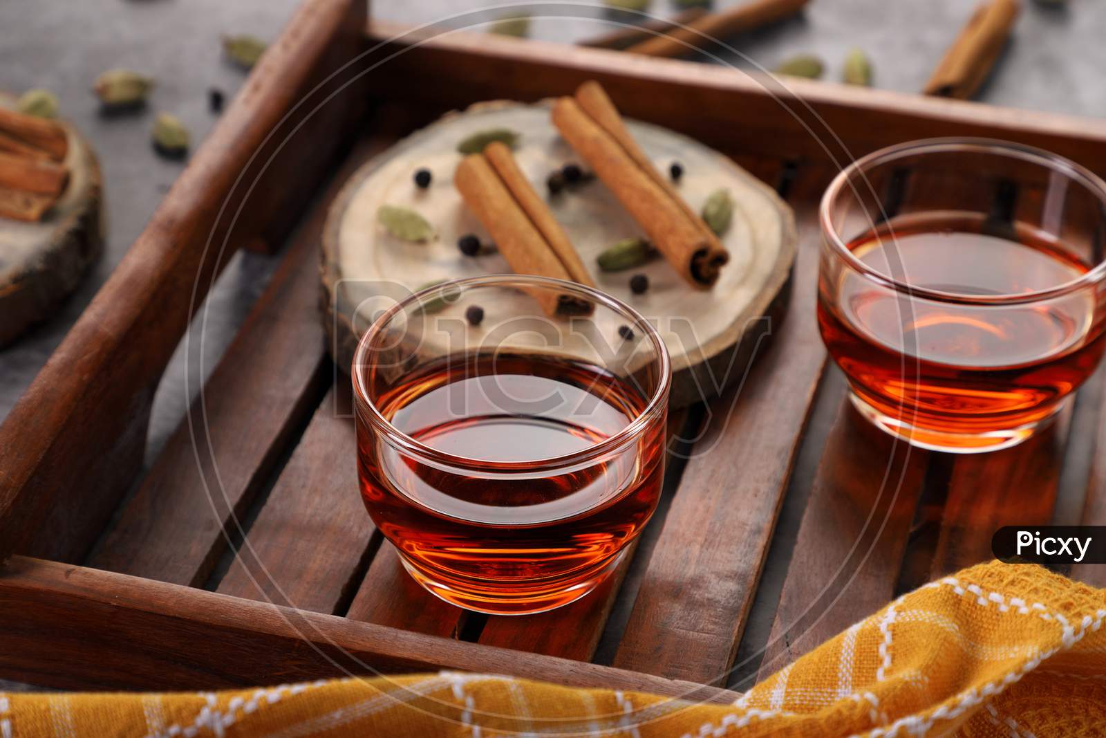 Healthy Detox Tea With Cinnamon, Cardamon And Black Pepper For Immunity