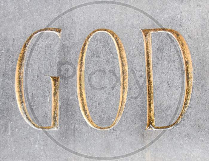 God Inscription In Stone