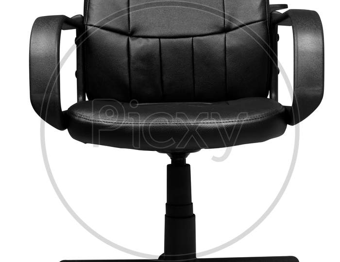 Office Leather Chair Isolated On White Background