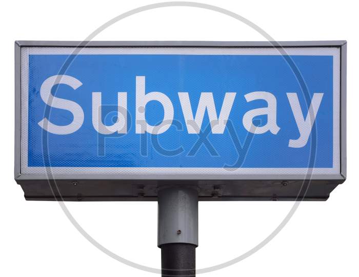 Subway Sign Isolated